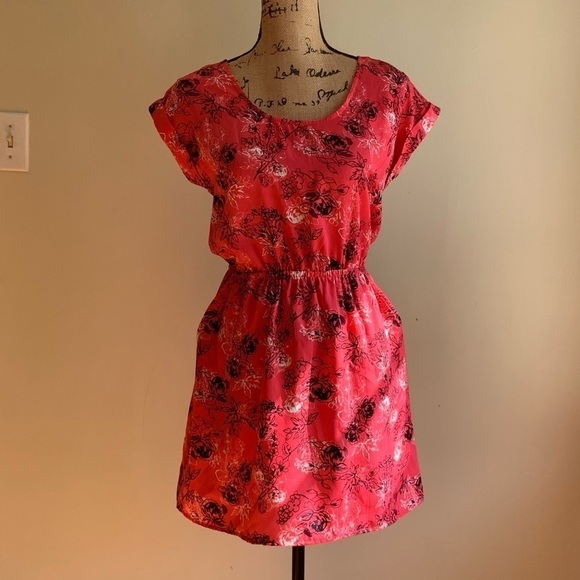 Candie's Dresses & Skirts - Candie’s pink black floral dress size S